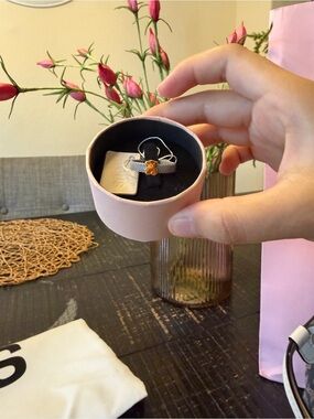 Tous Sterling Silver Mesh Ring with Rose Gold Teddy Charm